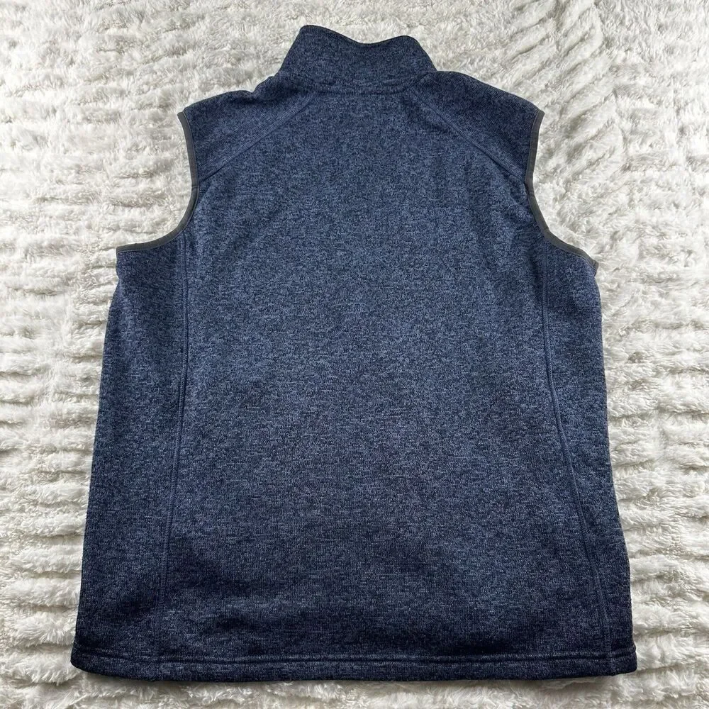 Eddie Bauer‎ Fleece Vest Mens Blue XL Outdoor Hiking Casual Sleeveless Full Zip